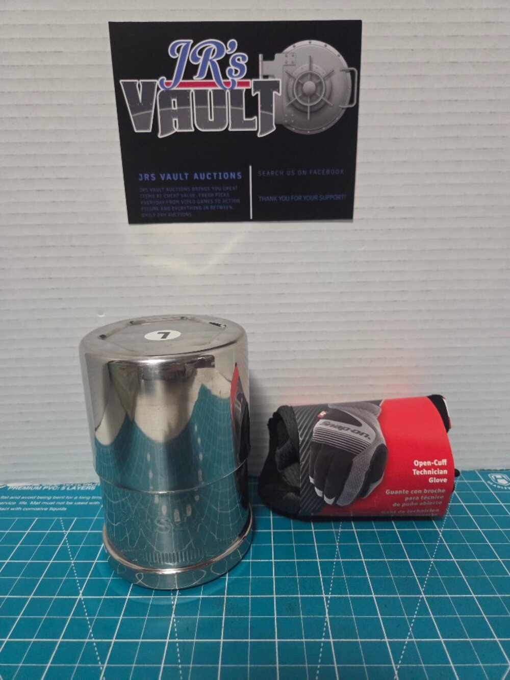 NEW Snap-On Gloves 355L Size L LARGE open-cuff technician Gloves In Socket Can